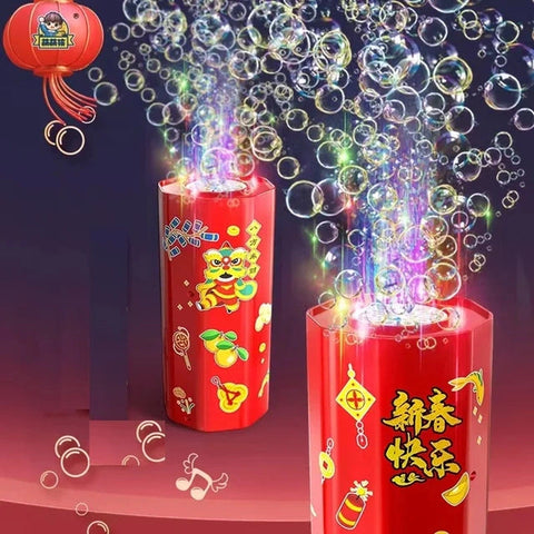 20-Hole Fireworks Bubble Machine for Kids - For Fun Bubble Experience!