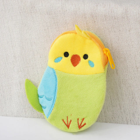 Children's Plush Parrot Wallet – Cartoon Small Bag for Coins, Earphones, and Accessories