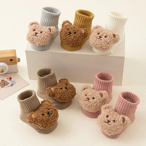 Cute Cartoon Bear Baby Socks for Boys and Girls