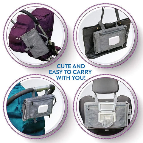 Portable Nappy Changing Pad with Pockets