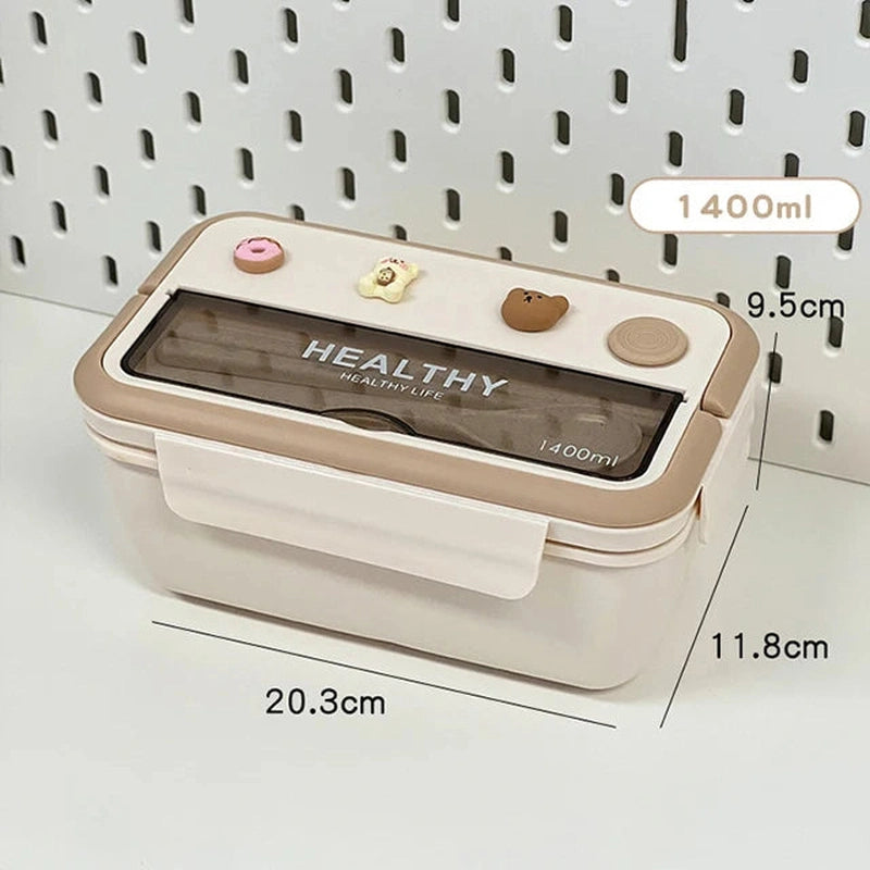 Kid’s Insulated Bento Lunch Box – Leakproof, Microwave-Safe! Teeny Pandas