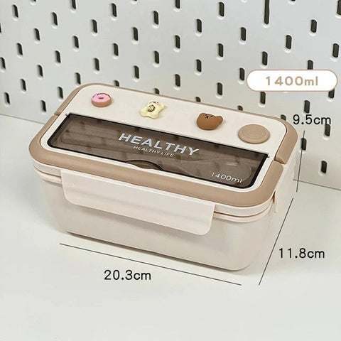 Kid’s Insulated Bento Lunch Box – Leakproof, Microwave-Safe! Teeny Pandas