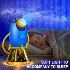 Rocket Galaxy Night Light Projector - 360° Rotate Starry Sky Night Lamp