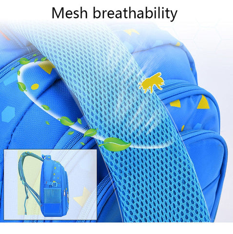 Geometry Pattern Waterproof Children’s Shoulder Backpack for Boys and Girls