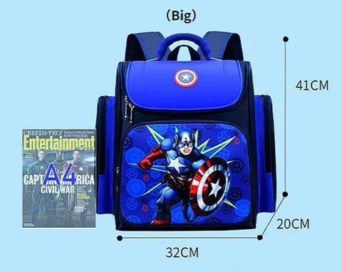Superhero Cartoon Backpack for Kids – Kindergarten and Elementary School Students
