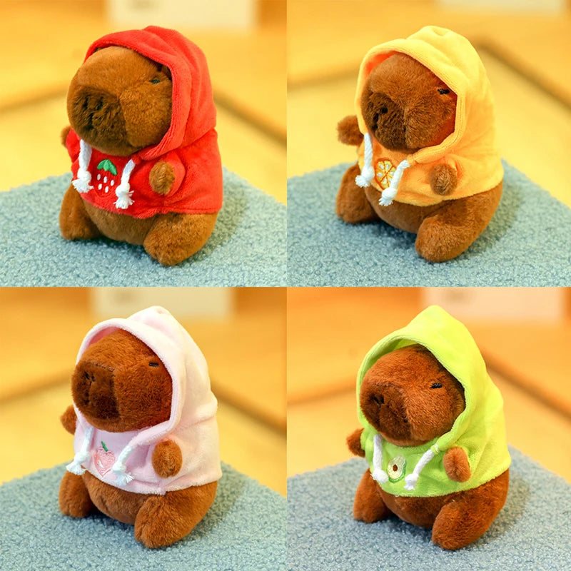 Cute Capybara Fruit Hoodie Keychain - Cute and Stylish! Teeny Pandas