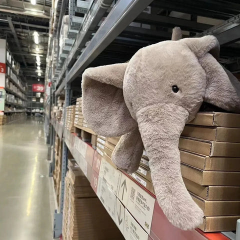 Super Soft Grey Elephant Plush Toy – Flappy Ears Hugging Pillow