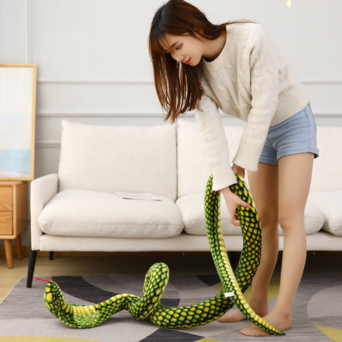 Simulated Colorful Cobra Plush Toy – Stuffed Snake Plushies