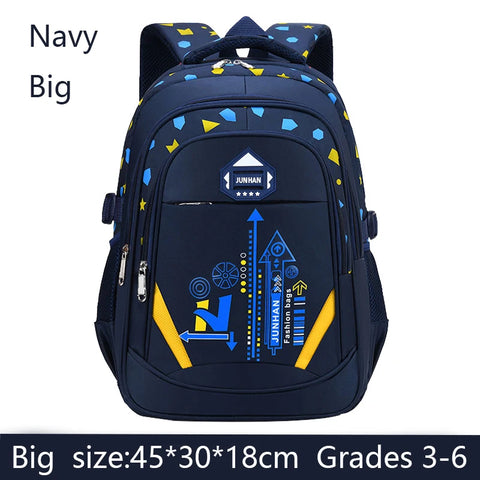 Geometry Pattern Waterproof Children’s Shoulder Backpack for Boys and Girls