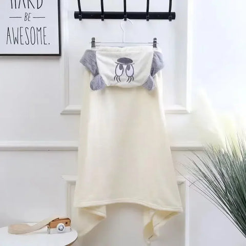Animal Hooded Towels for Kids - Coral Fleece Kids Towel