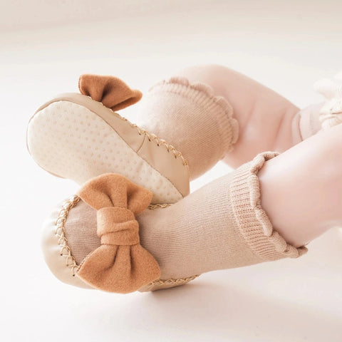 Cute Bow Non-Slip Baby Socks for Girls