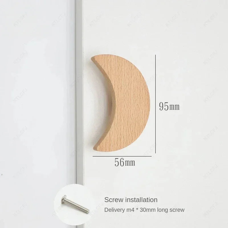 Wooden Shape Cabinet Knobs for Kids - Safe and Durable! Teeny Pandas