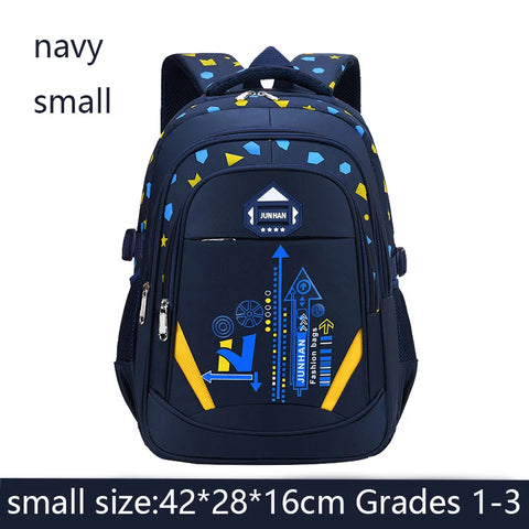 Geometry Pattern Waterproof Children’s Shoulder Backpack for Boys and Girls