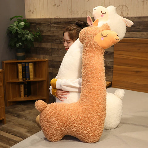 Big Size Alpaca Plush Toy - Soft Sheep Llama Plushie Pillow