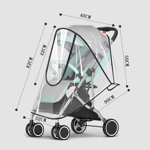 Universal Stroller Rain Cover – Waterproof, Windproof Protection for Your Baby
