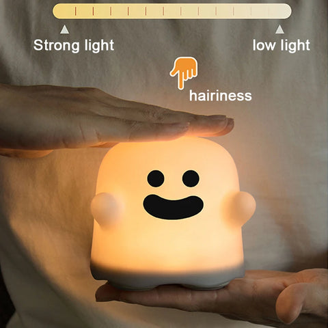 Adorable Boo Ghost Silicone Lamp - With Touch Sensor and Dimmable