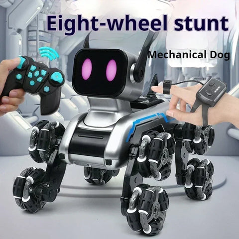 Eight-Wheeled Stunt Robot Dog | Remote Control Toy for Kids