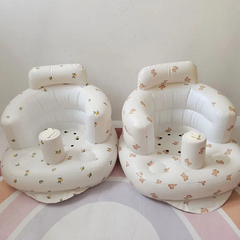 Inflatable Baby Sofa Seat with Safety Support - Designed for your Baby's Safety! Teeny Pandas