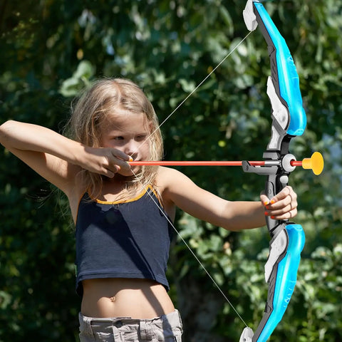 Luminous Bow and Arrow Toy Set with Target + 10 Arrows