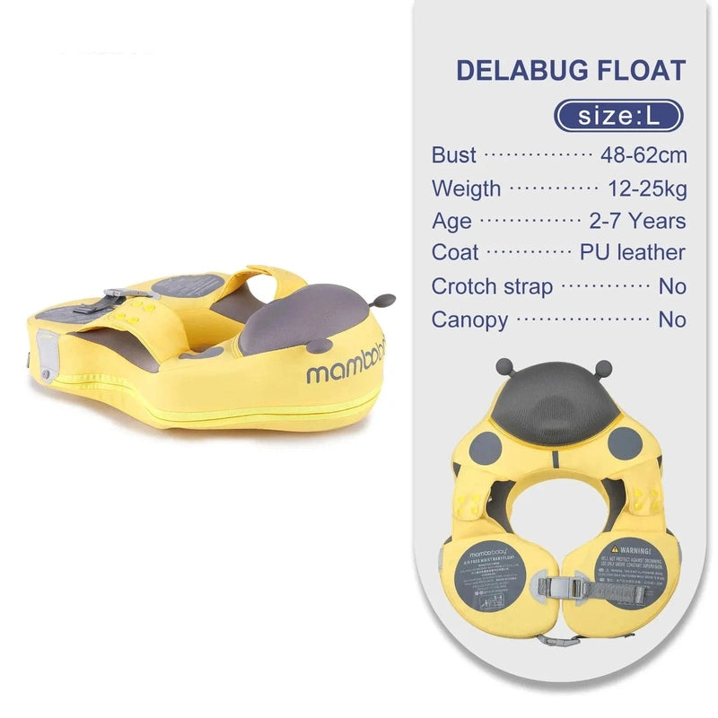 Baby Safe Swim Float - Leak Proof Chest Float! Teeny Pandas