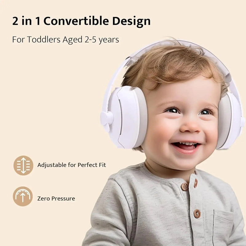 2 in 1 Infant and Toddler Noise Cancelling Headphones - For Soundproof Earmuffs Teeny Pandas
