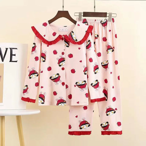 Adorable Girls Pajama Set – Princess Style Sleepwear for Autumn and Winter