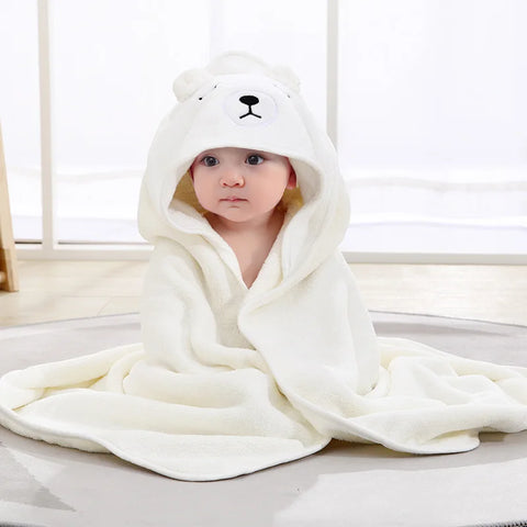Cartoon Animal Baby Bath Towels - Warm Sleeping Swaddle Wrap