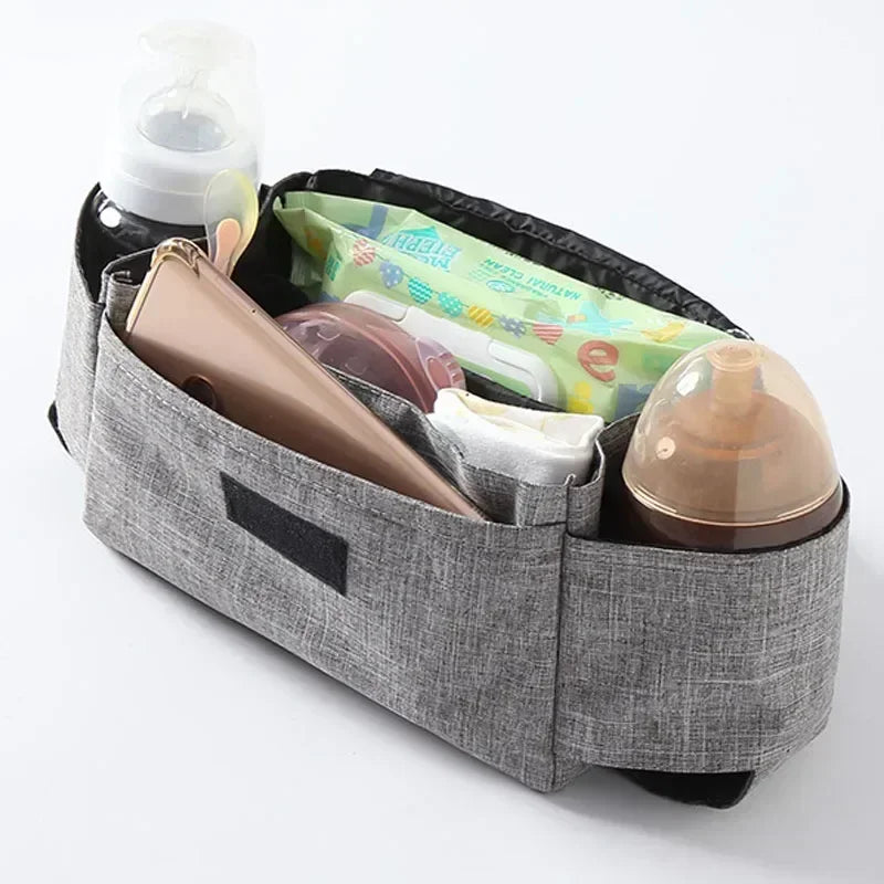 Stroller/Pram Bag Organizer - With Cup Holder Cover Teeny Pandas