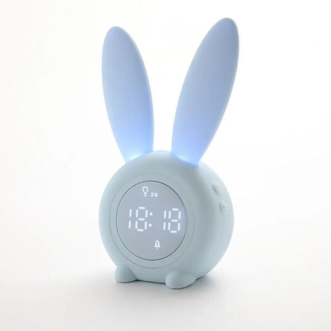 Cute Bunny Ears LED Silent Digital Alarm Clock - Perfect Bedroom Decoration