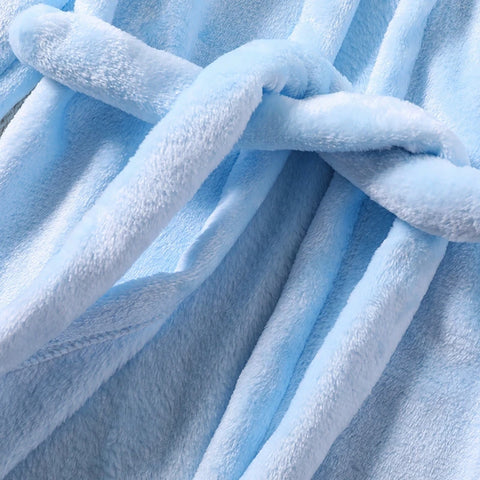 Winter Kids Hooded Flannel Bathrobe – Plush Pajamas for Boys & Girls