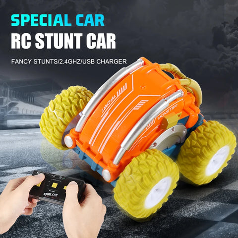 High-Speed RC Stunt Car with 360° Flipping Action