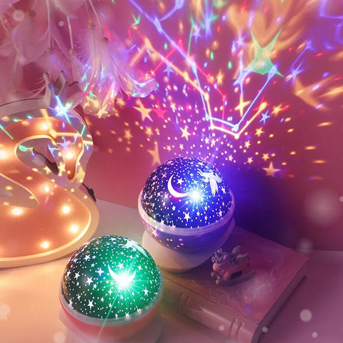 Galaxy Projector Starry Sky - Rotating LED Night Light!