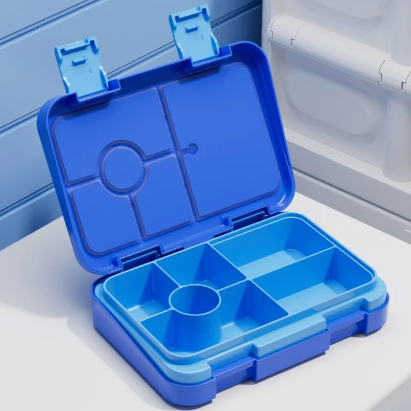 Kids 6 Compartment Bento Lunch Box – Durable, Fun, and Perfect for Balanced Meals! Teeny Pandas