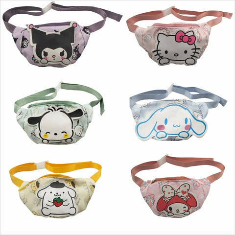 Cute Anime Cat Fanny Pack for Kids – Nylon Crossbody Bag