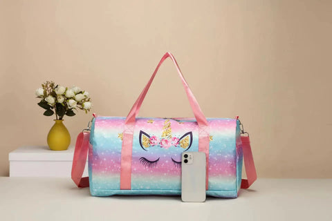 Large-Capacity Unicorn Print Handbag for Kids