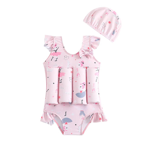 Ballerina Floating Swimsuit with Adjustable Buoyancy - For Safe Water Play Teeny Pandas