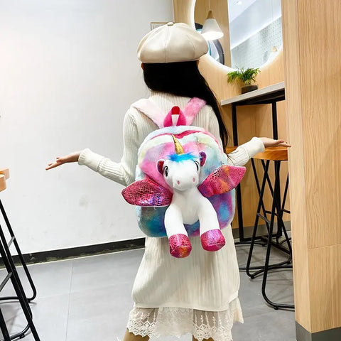 Toddler Backpack Stuffed Unicorn