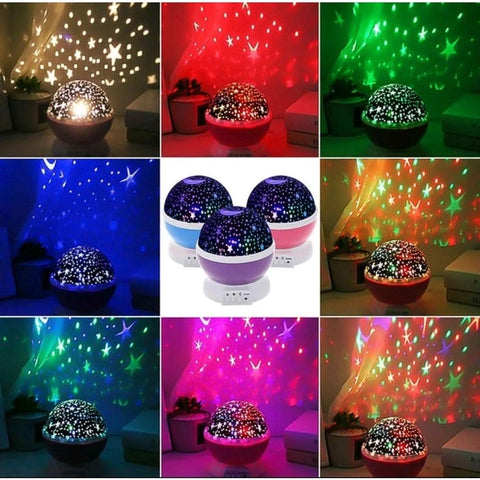 Galaxy Projector Starry Sky - Rotating LED Night Light!