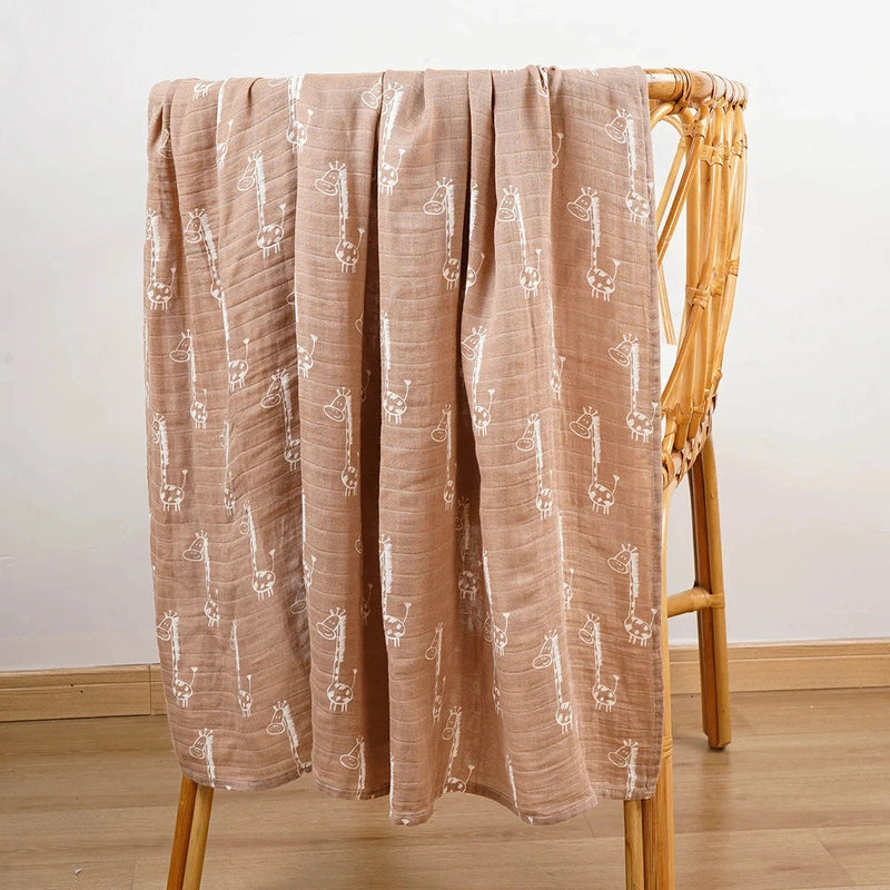 Soft Cotton Bamboo Muslin Baby Swaddle Wrap Teeny Pandas