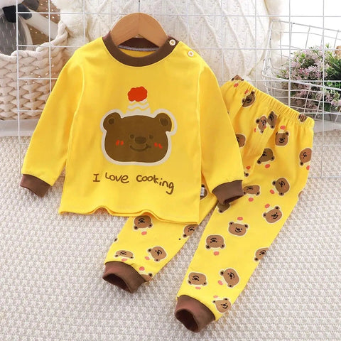 Cotton Cartoon Pajama Set - 2-Piece Sleepwear Outfit