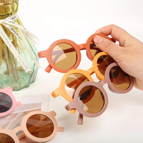 Round Frame Kids Sun Protect Sunglasses - Stylish, Safe & Durable Teeny Pandas