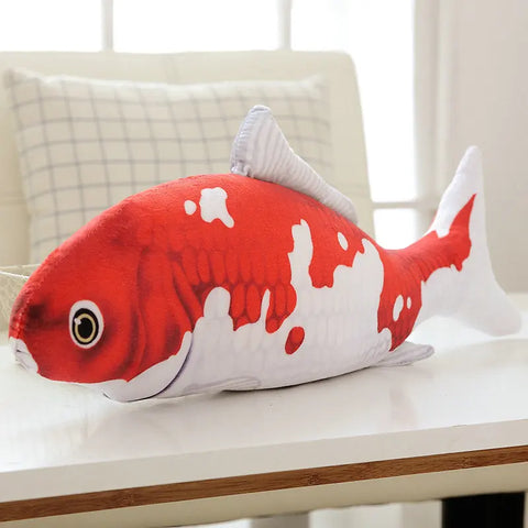 Fish Koi Carp Plush Toy – Lifelike Stuffed Aquatic Fish Pillow for Kids