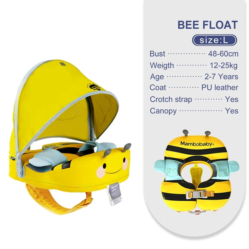 Baby Safe Swim Float - Leak Proof Chest Float! Teeny Pandas