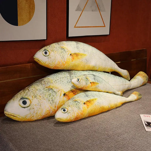 Giant Simulation Funny Fish Plush Toys – Yellow Croaker Pillow