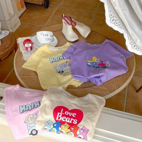Cartoon T-shirt for Girls – Summer Kids Clothing