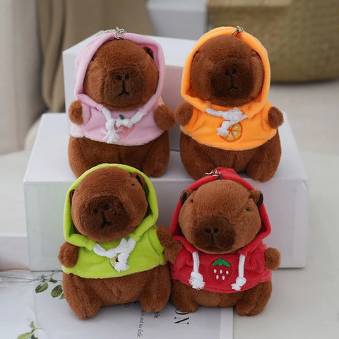 Cute Capybara Fruit Hoodie Keychain - Cute and Stylish! Teeny Pandas