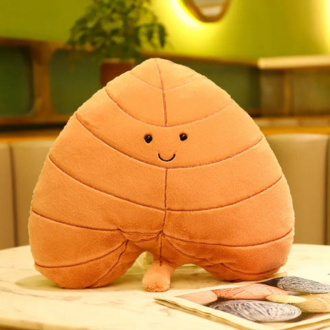 Creative Simulation Leaves Plush Hug Pillow – Cartoon Maple Leaf Plushies