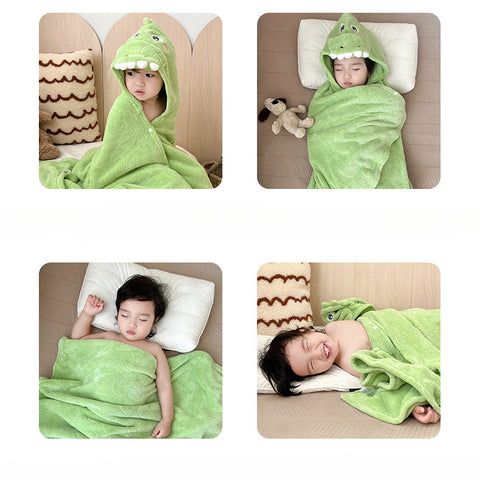 Baby Hooded Towel - Coral Fleece Kids Beach Towel