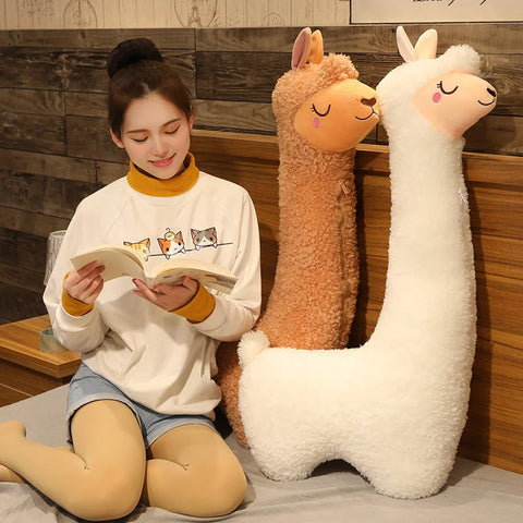 Big Size Alpaca Plush Toy - Soft Sheep Llama Plushie Pillow