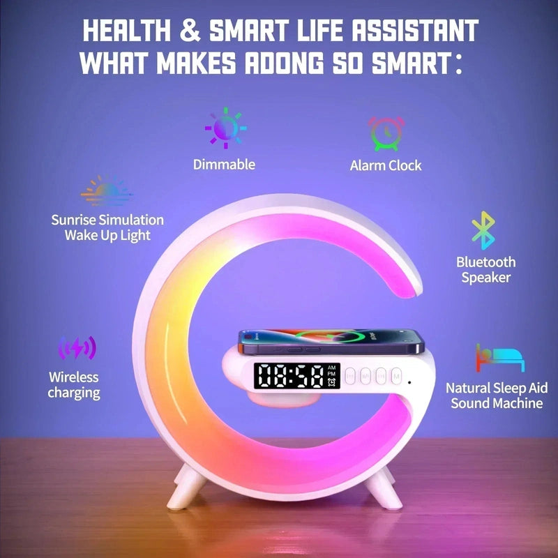 Smart LED Alarm Clock with Wireless Charging & Adjustable Night Light – Perfect Bedside Companion for Kids Teeny Pandas